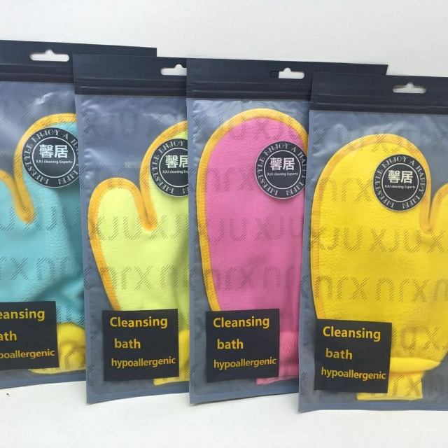 大拇指搓澡巾手套女洗澡巾强力搓灰搓泥后背搓背不疼