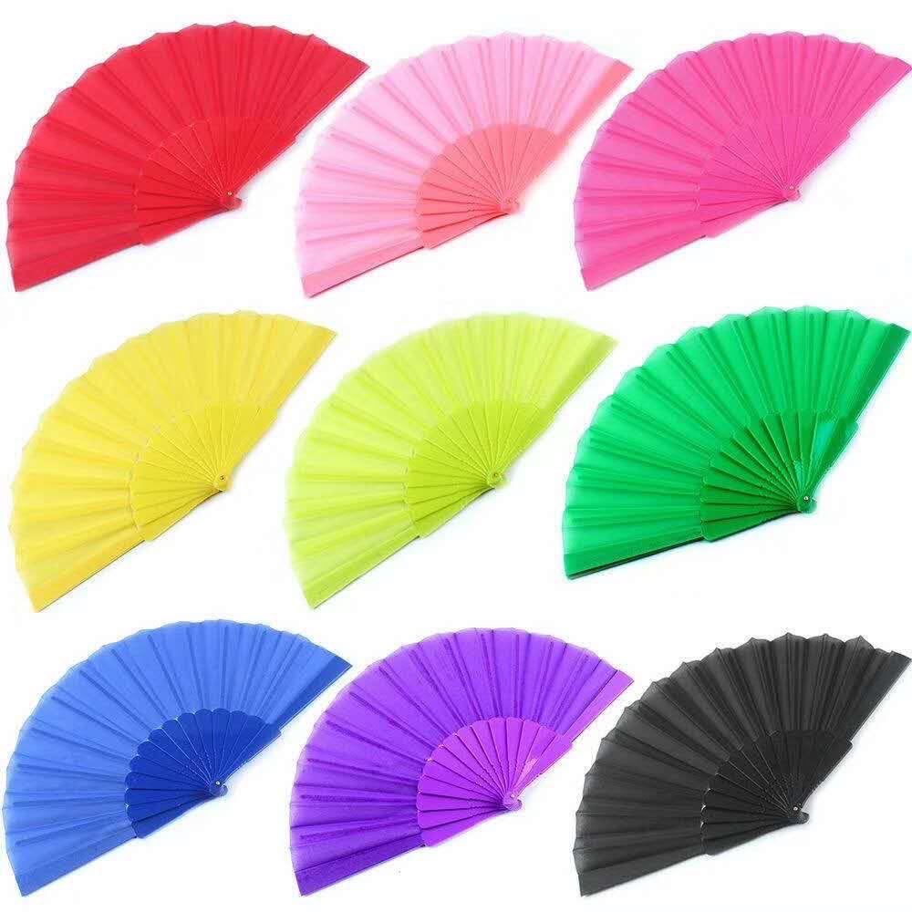 Classic solid-color ladies' lace fabric fan