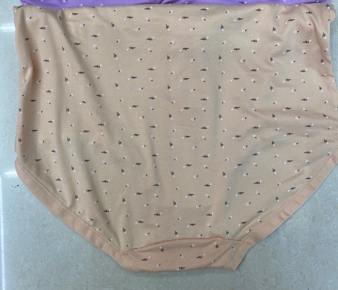 Women's Cotton Anti-Bacterial Inner Crotch Printed Flesh Color Plus Size Underwear Series Specification drawing