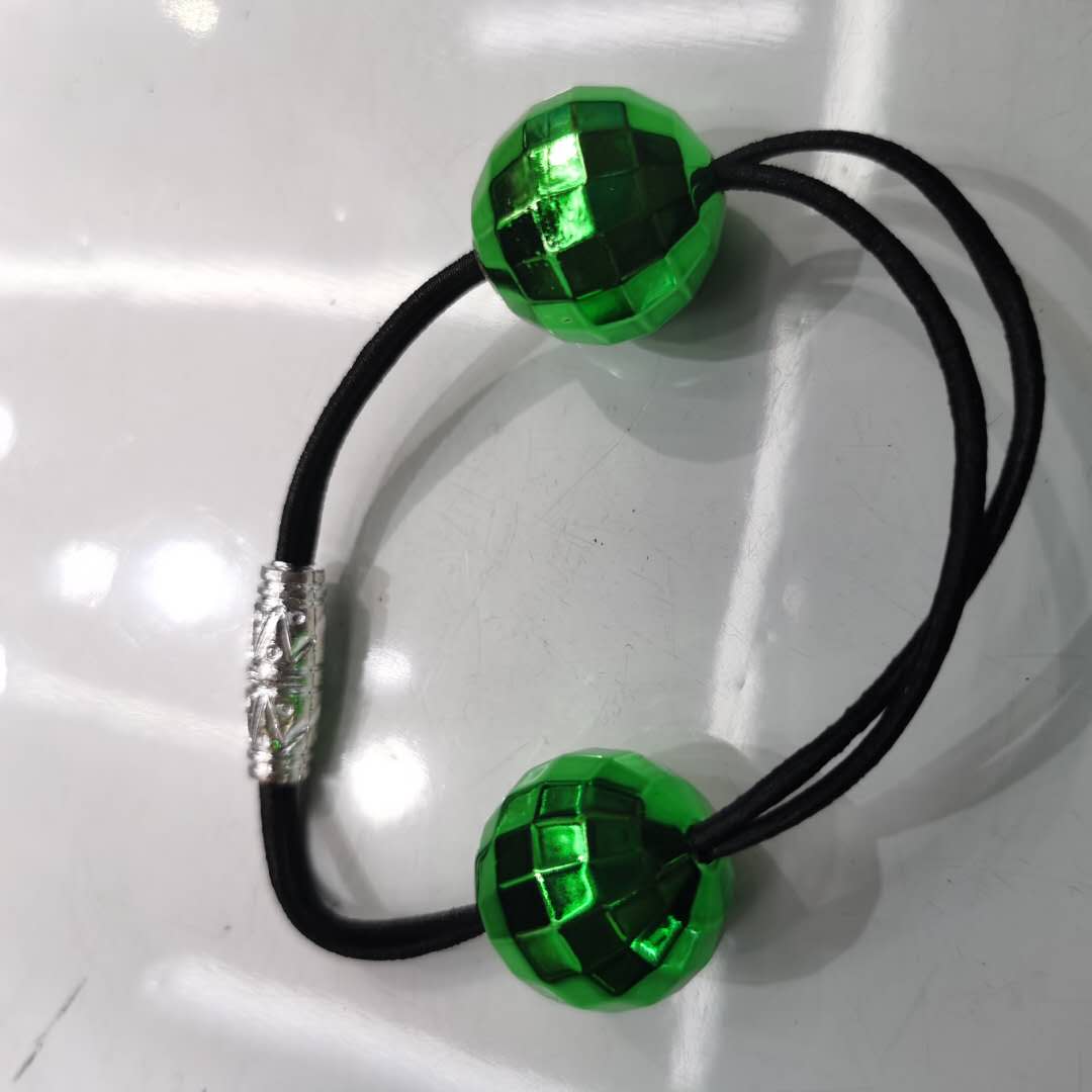 韩版时尚女士百搭新款发圈绿色珠子皮筋产品图