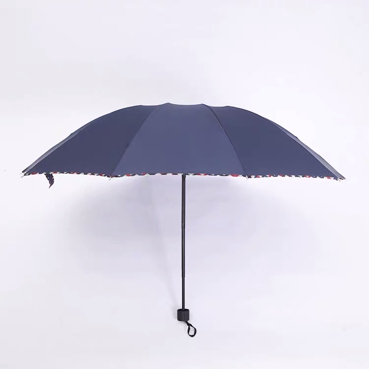 All-weather dual-purpose umbrella, double large sunshade umbrella, sun umbrella, three-fold advertising umbrella for men and women, custom printed logo