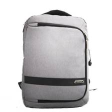 工厂直销现货2020夏季新款男USB双肩商务电脑旅游纯色背包