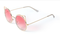 新品时尚可爱儿童太阳镜墨镜彩色圆框猫咪偏光镜潮人潮童粉色3578产品图