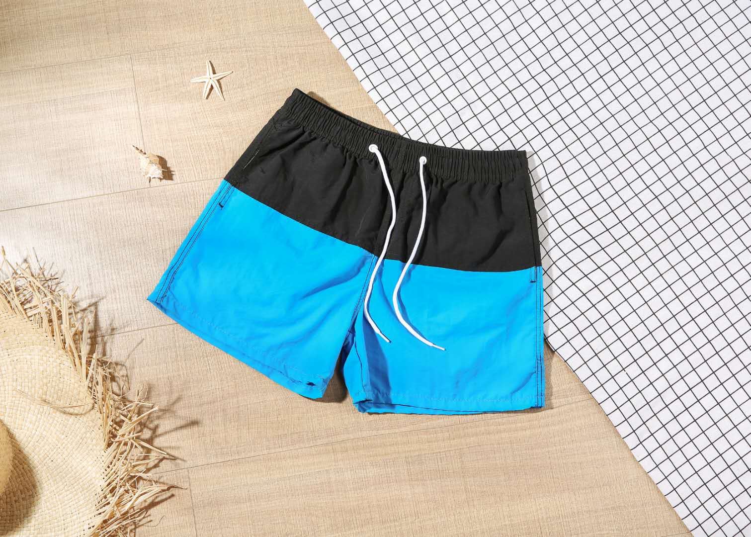 速干沙滩裤男款宽松可下水海边度假大码撞色游泳裤夏季产品图