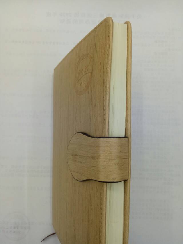 Wei Jia Stationery Culture Office New Wooden Cover Notebook Hot Sale Notepad Specification drawing