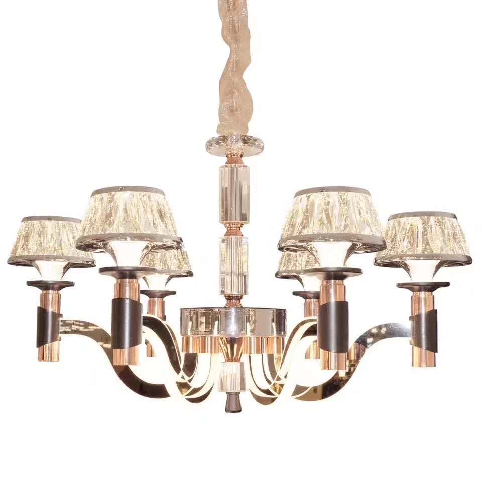 家用照明六头客厅灯大气高档客厅灯新款简约现代大气灯具组合全屋套餐网红灯