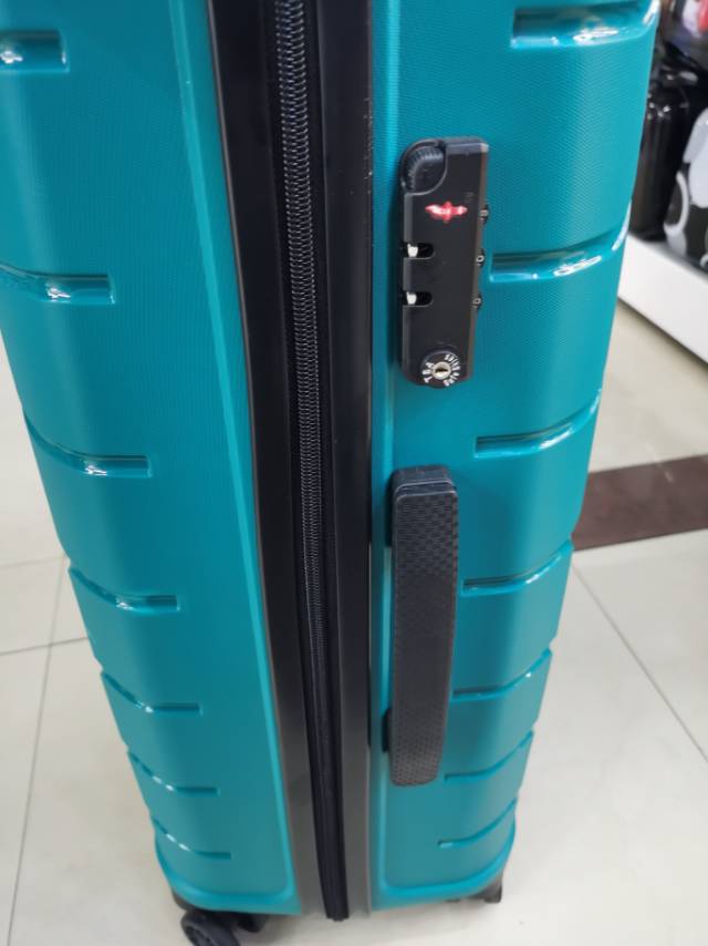 Sky blue retro matte large trolley case details Picture