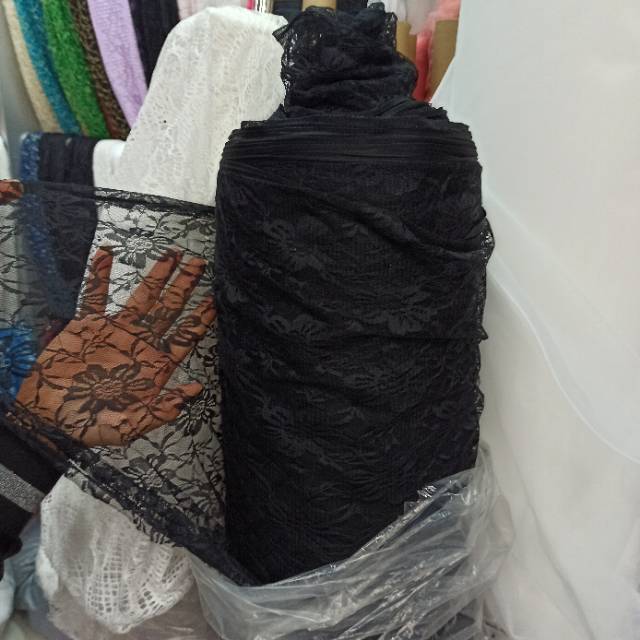 Nylon Chrysanthemum Cloth Black For Stage Makeup Clothing And Other Fabrics
