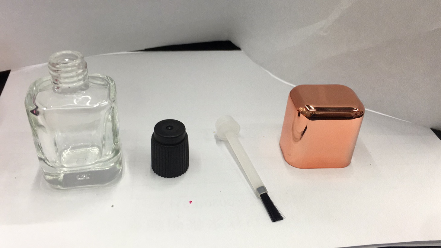 Nail polish bottle with metal cap, nail polish bottle with brush, liquid blush, portioned glass bottle, custom transparent nail polish bottle, cosmetic bottle Specification image