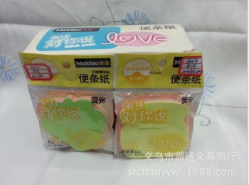 T6002 Sticky Notes, 3X3 fluorescent irregular-shaped sticky notes, N times details Picture