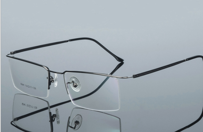男士商务英伦眉线眼镜框轻款弹性半框眼光学近视图