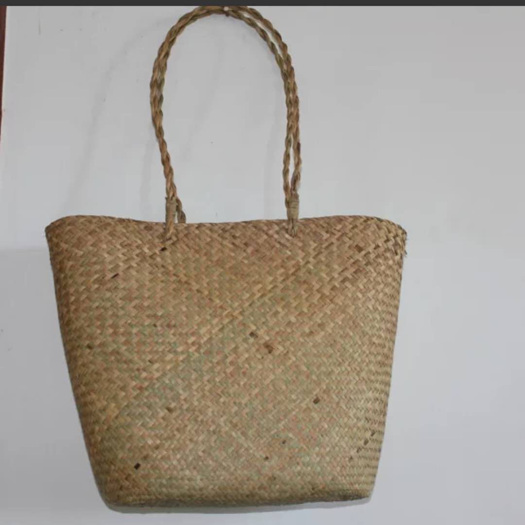 创意时尚海草编织女包包复古工艺草编包产品图