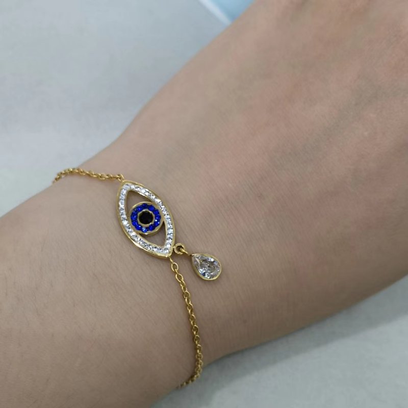 Europe And The United States New Small Fresh Gold Angel Tears Bracelet High-End Environmental Protection Everything Network Red Jewelry Specification drawing