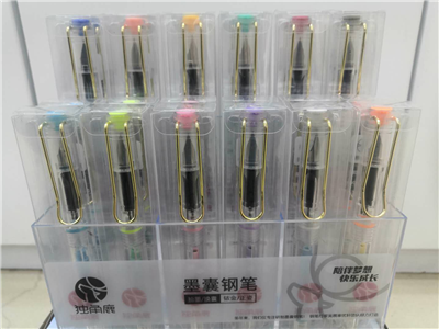 十二星座透明钢笔架装正姿墨囊钢笔
