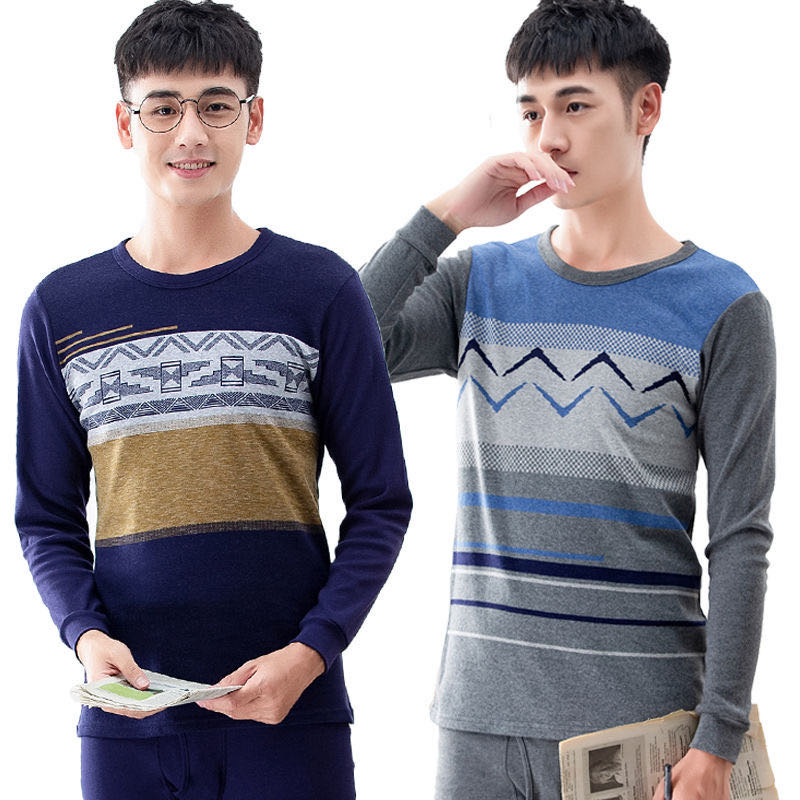 Men's Long Johns Cotton Suit Thin Youth Warm Clothes Junior High School Male Thermal Underwear