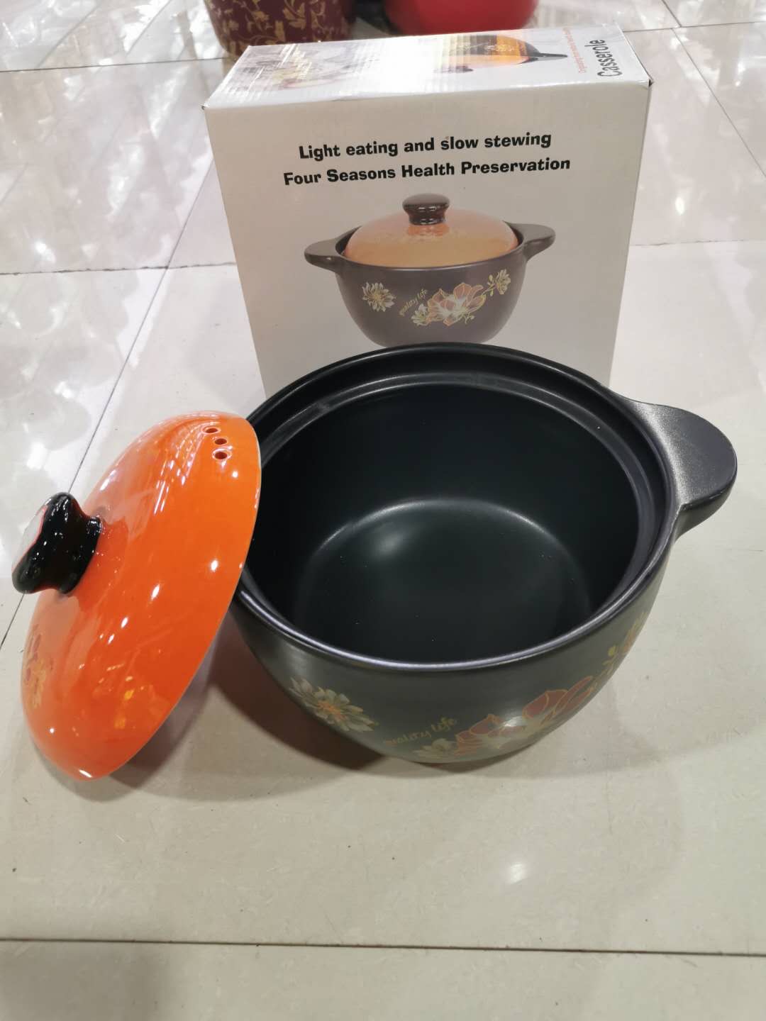 G-333美质瓷色釉砂锅耐烧煲汤明火产品图