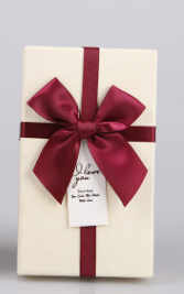 Classic Christmas gift box, bow ribbon top and bottom cover gift box, cosmetic lipstick packaging box Specification image