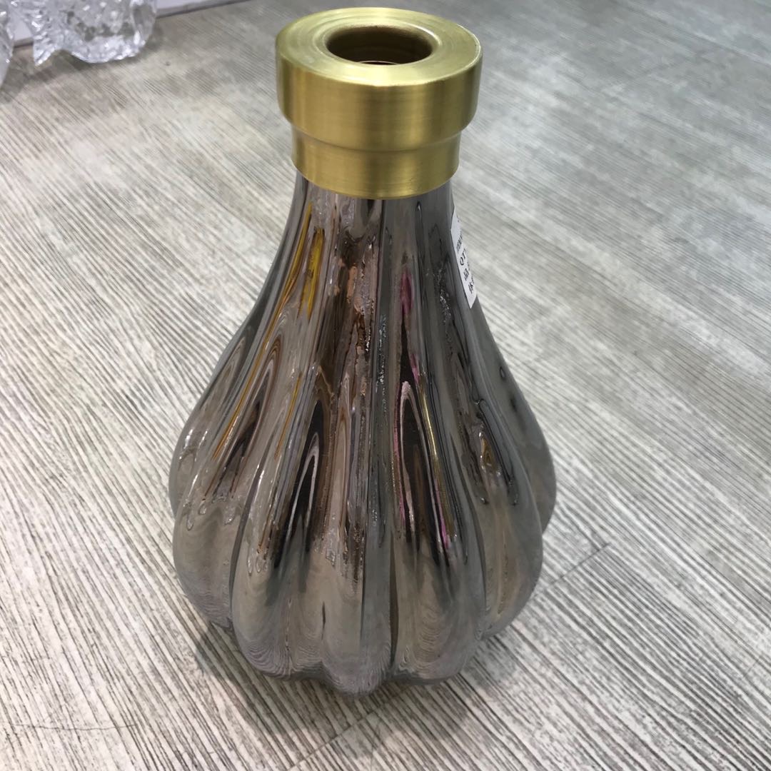 现代简约欧式花瓶现代简约玻璃花瓶透明欧式摆件花器家居工艺室内装饰品批发
