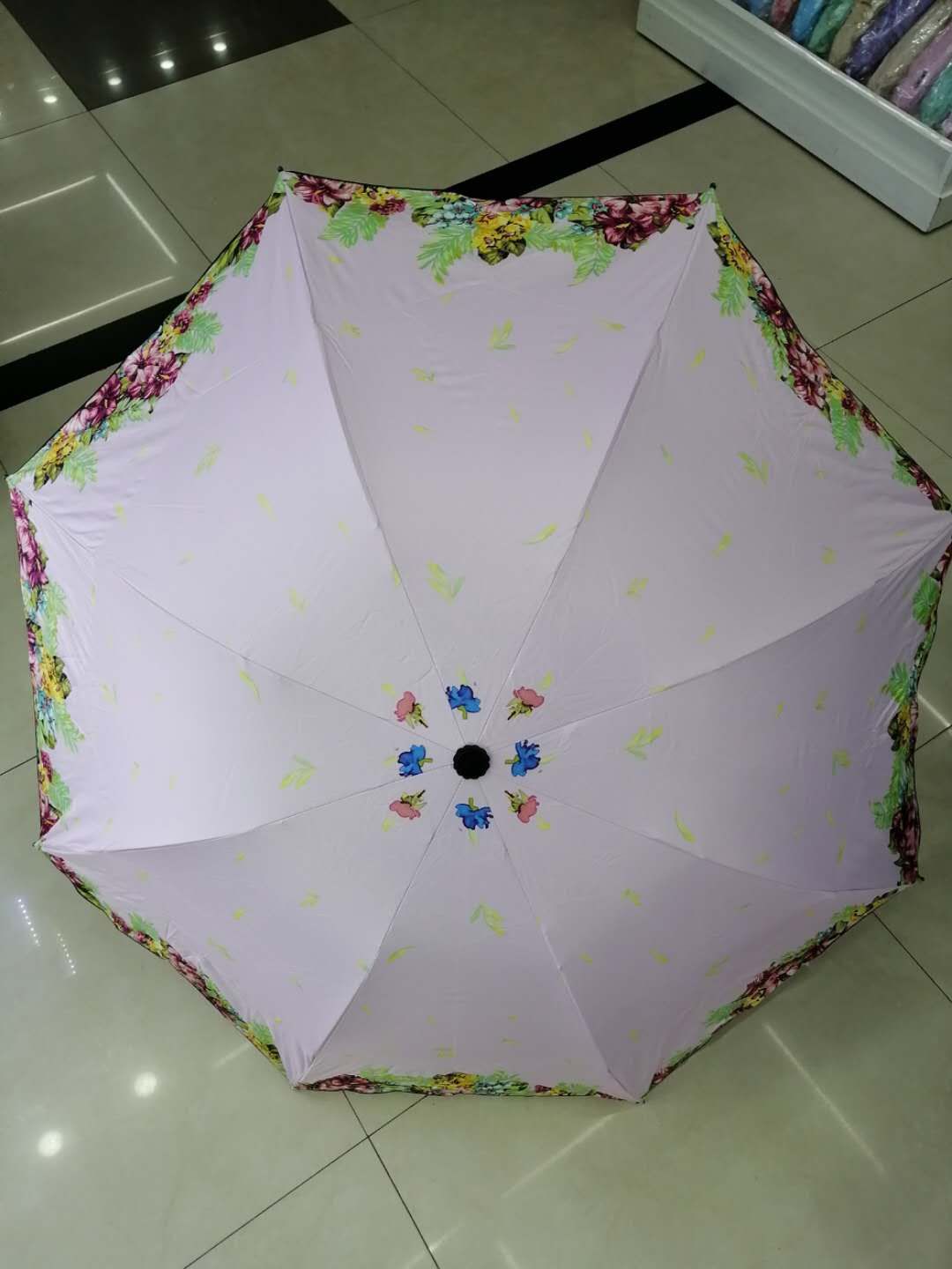 全自动晴雨伞批发三折叠纯色礼品广告伞订制umbrella产品图