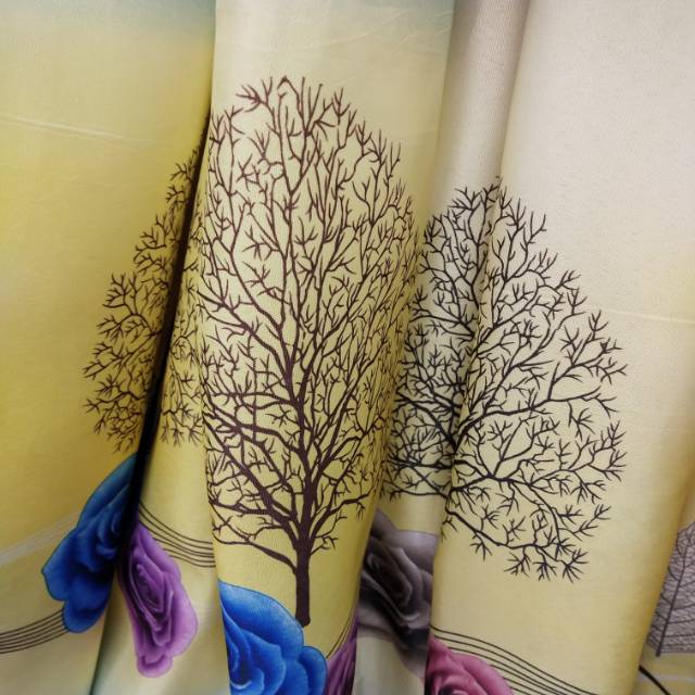 Polyester Print Smooth Living Room Bedroom Dormitory Stylish And Beautiful Curtains Specification drawing