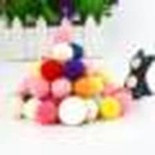 高弹毛绒球diy儿童创意材料彩色装饰毛球