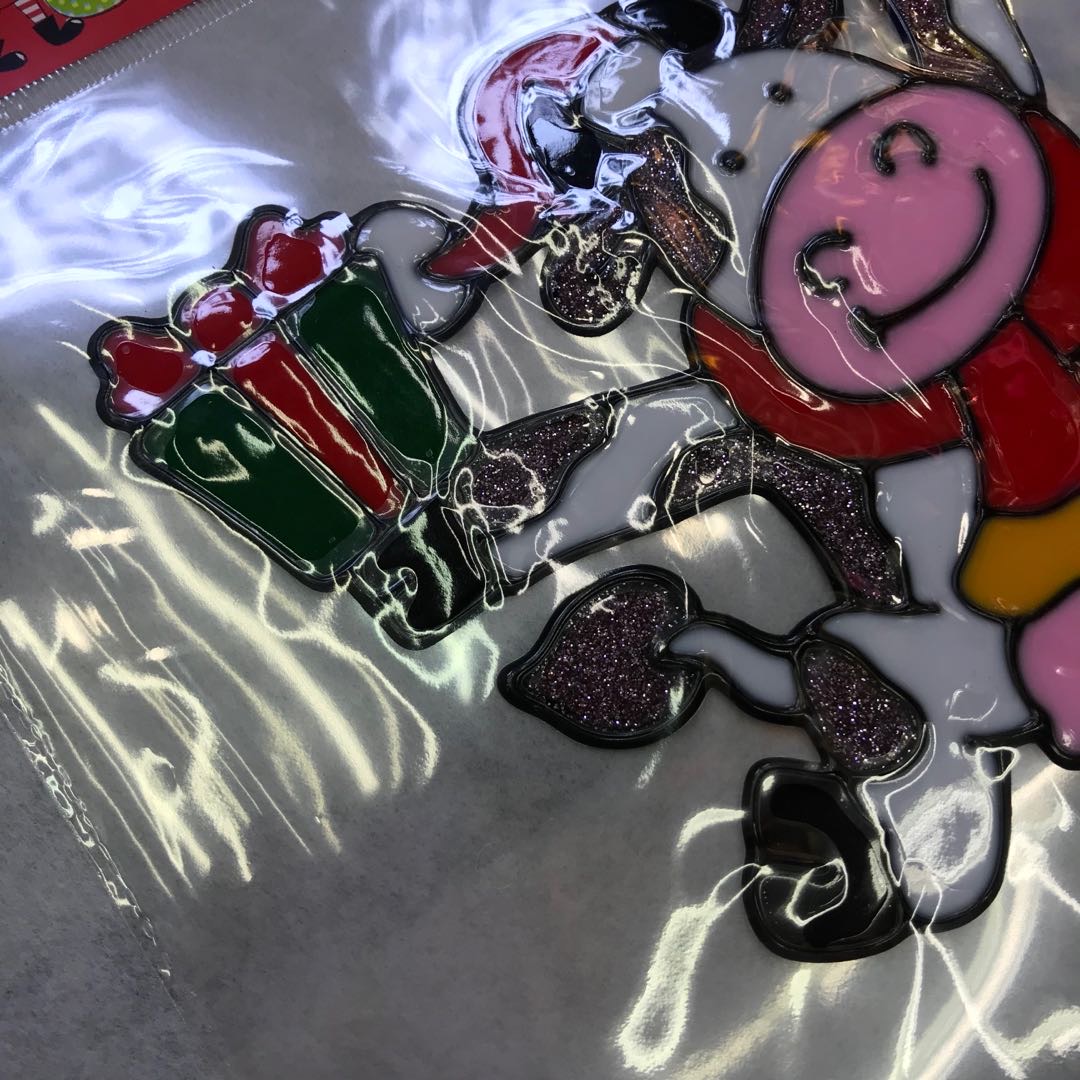 圣诞节装饰品窗户贴纸墙上贴纸小牛造型装饰细节图