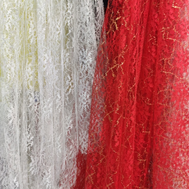 金银丝菊花服装面料装饰布多色可选