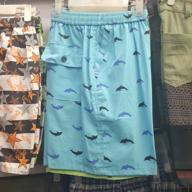 Shorts, men's beach pants, summer casual pure cotton underpants, trendy horse pants, thin pants, loose mid-length pants, capri pants