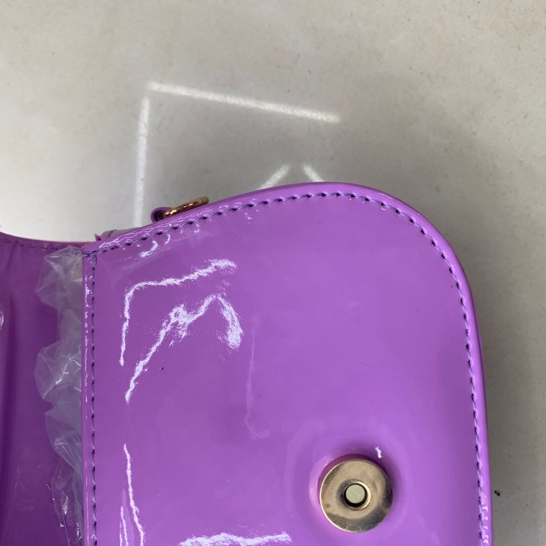 Summer Flower Cute Princess PV Handbag, crossbody bag, purple and pink style Specification image