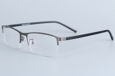 Half-frame men's steel plate spectacle frame TR90 leg business men's myopia metal spectacle frame details Picture
