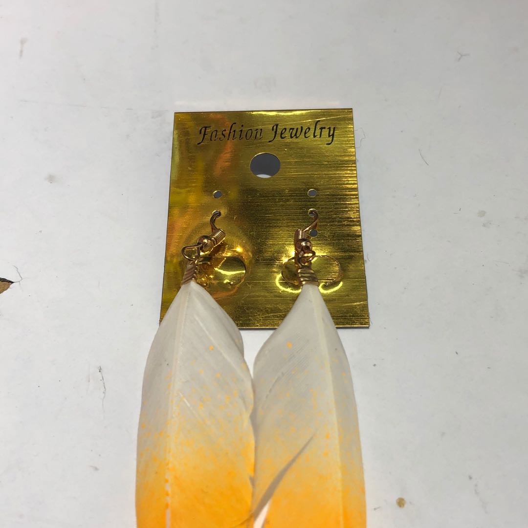 Factory direct sales of feather earrings and gradient earrings details Picture