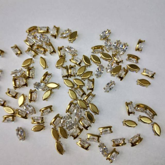 Jewelry accessory zircon crystal zirconium single horse eye shape Specification image