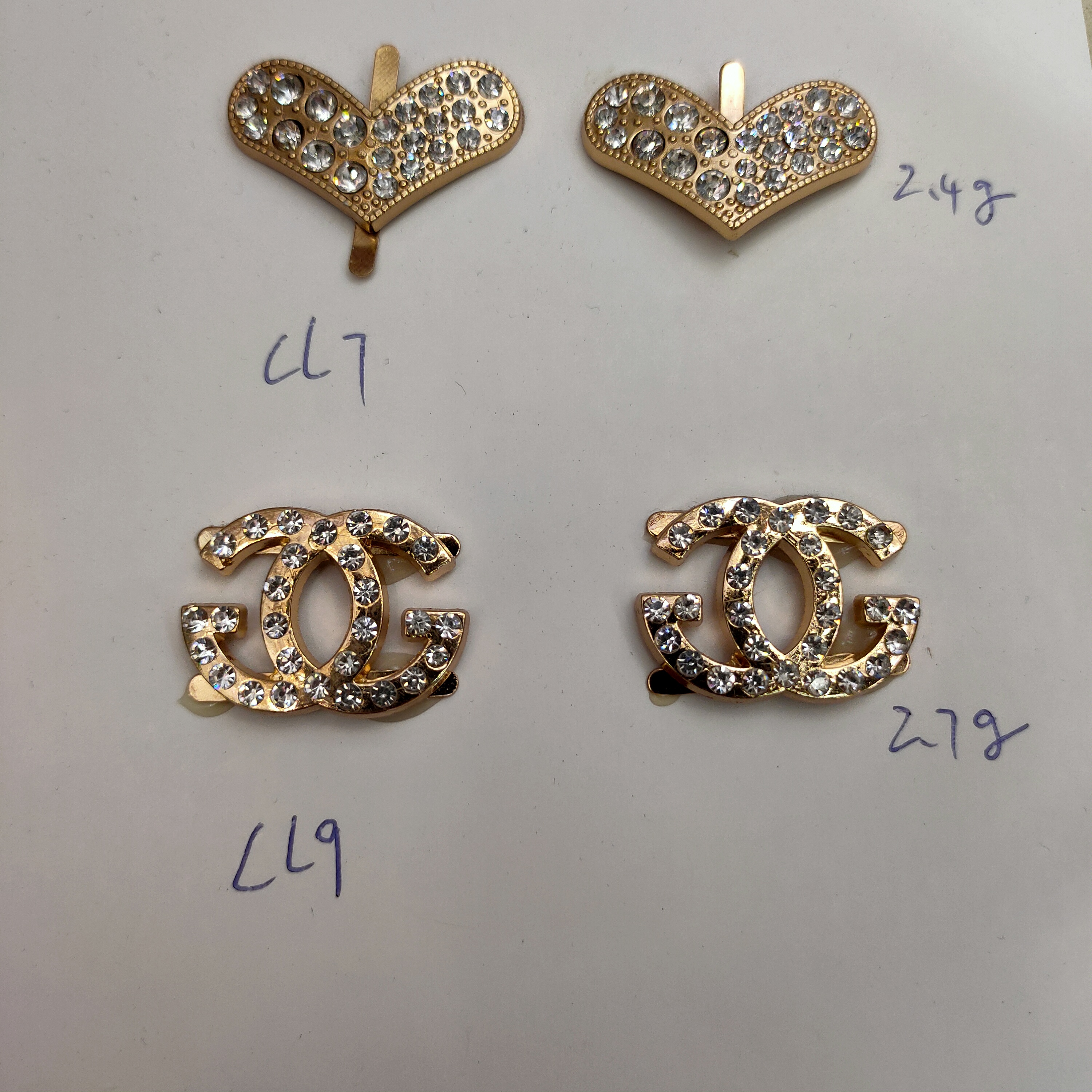 Diy Fashion Women's Shoes Rhinestone Shoes Flower Shoes Buckle Clothing Bags Metal Accessories Decoration Can Be Customized details Picture