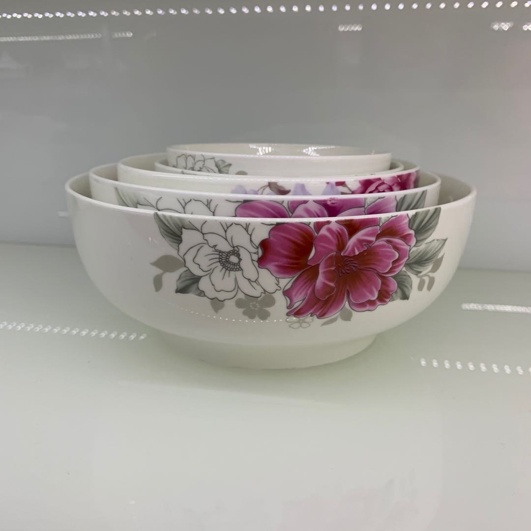 陶瓷米饭碗餐具碗碟套装陶瓷盘子家用面碗汤碗可微波炉