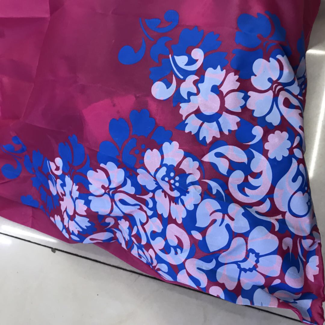 单肩尼龙购物袋环保折叠玫红多功能袋子产品图