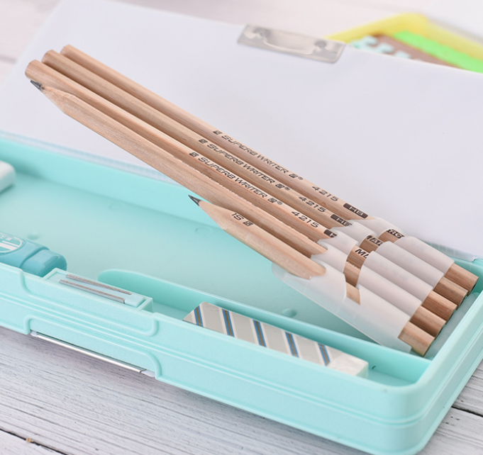 Plastic Double Sharpener Pencil Case details Picture