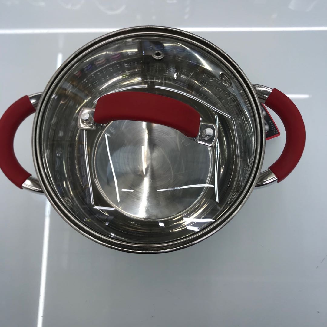 Thickened double-bottom small soup pot for making soup and porridge, non-stick pot for induction cooker, right-angle household induction cooker soup pot details Picture