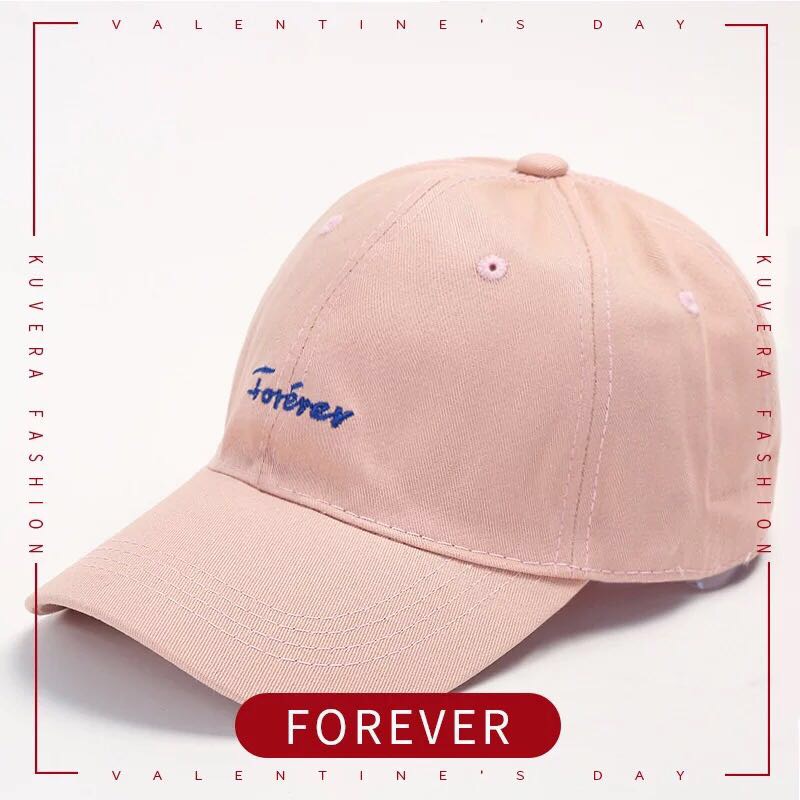 Autumn And Winter Hats Korean Embroidered Baseball Caps Ladies Solid Color Letters Cotton Outdoor Trendy Hats Casual Hats Cap Specification drawing