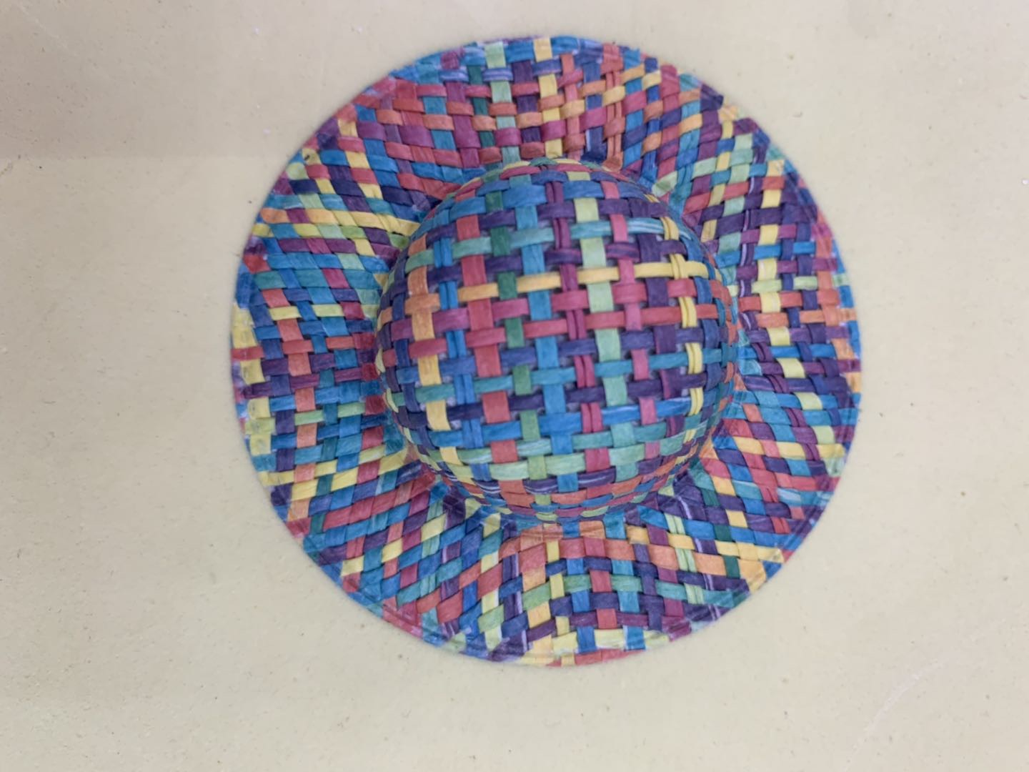 Colorful 7 cm straw plait hat hair accessories clothing matching technology decorative accessories thumbnail