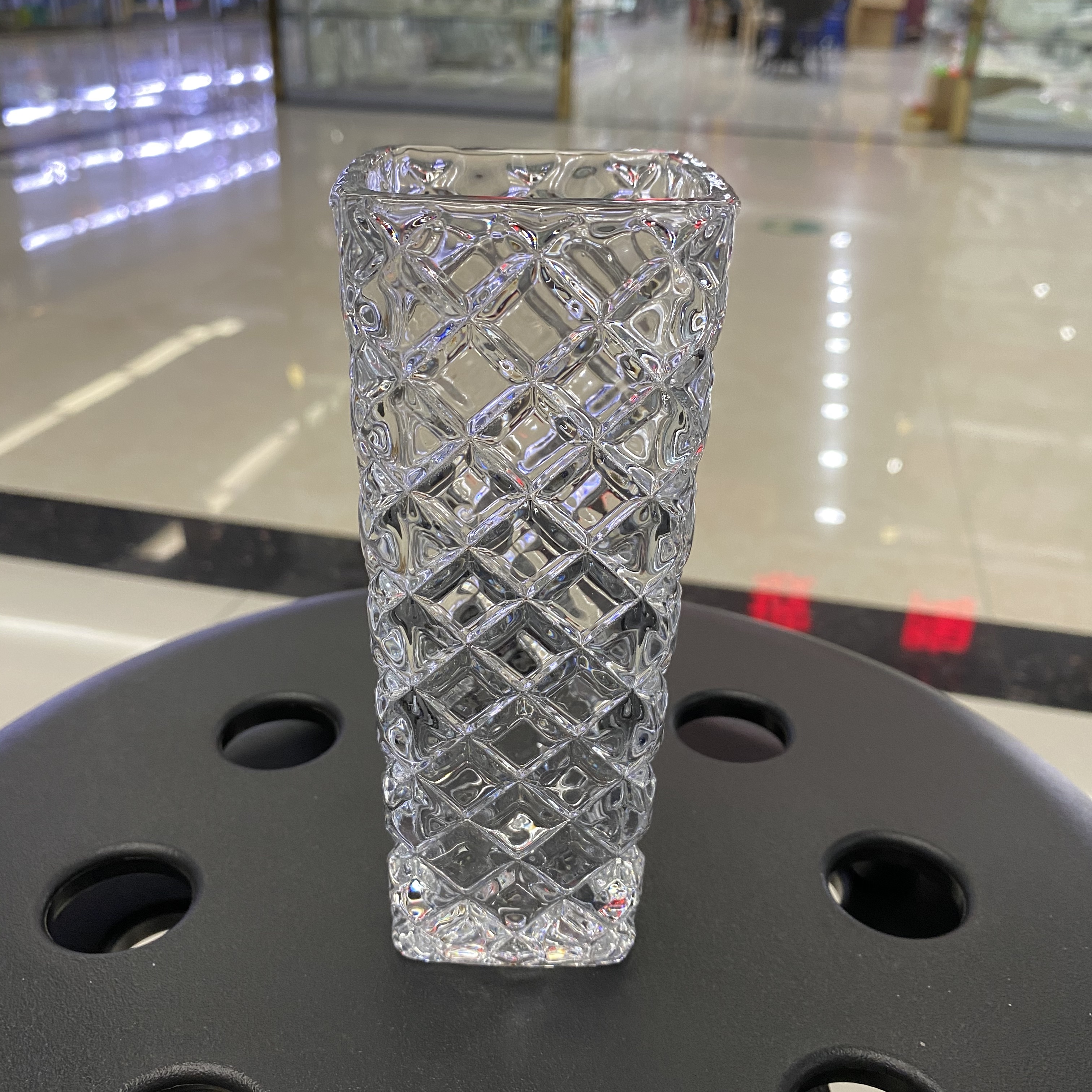 Nordic gold-painted ins hammer pattern design, transparent glass vase, flower arrangement, fresh flower vase, floral art home decoration piece