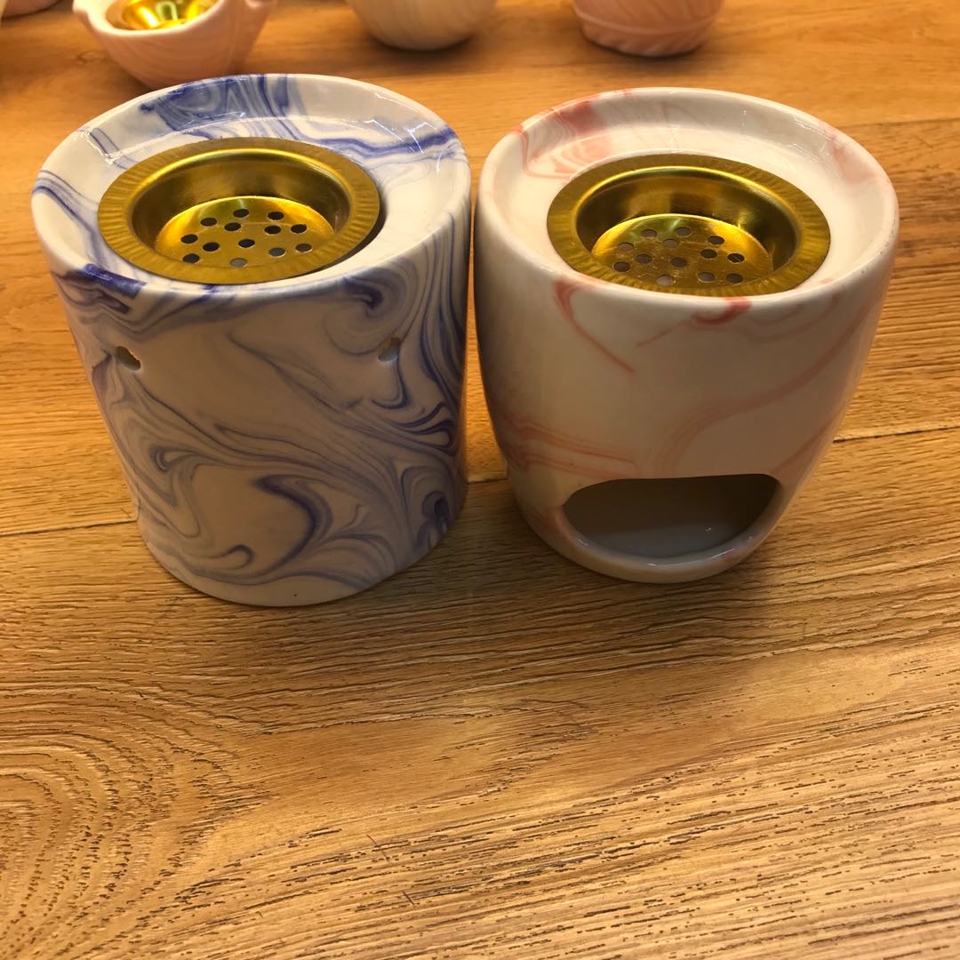 Manufacturers direct color marble ceramic incense candlestick incense burner can be customized thumbnail