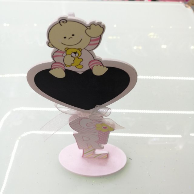 粉色Girl爱心桃款小黑板幼儿园摆件挂件产品图