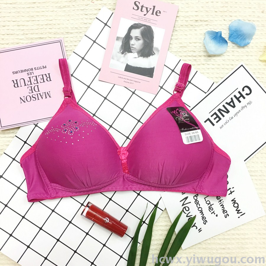 Flower color ironed bra single color light side underwear manufacturer direct selling spot thumbnail