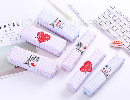 Jimi pen case, small canvas material with sea, land and air stripes Specification image