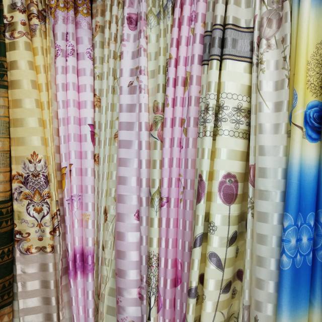 Polyester Print Semi-Blackout Living Room Bedroom Fashion Curtain
