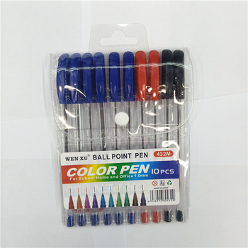 Medium Oil Pen Ballpoint Pen Can Be Customized Logo Plastic Ballpoint Pen Red Black Blue details Picture