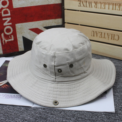 Outdoor Cotton Canvas Fisherman Hat Military Hat Sun Protection Wear Resistant Hiking Fishing Camping details Picture
