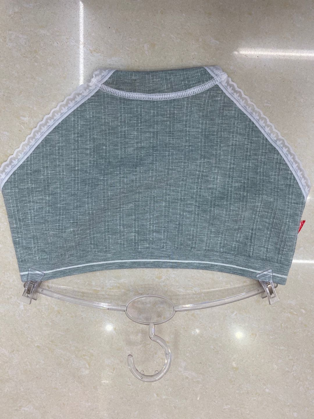 Women's Cotton Antibacterial Breathable Bottom Grey Lace Trouser Leg Girls Series Underwear Specification drawing
