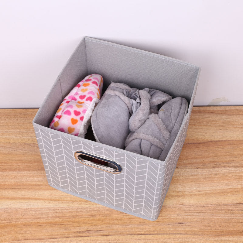 Large Fabric Cotton Linen Household Clothes Collection Basket Quilt Moving Doggy Bag Bundle Mouth Moisture-Proof Wardrobe Organizer Box details Picture