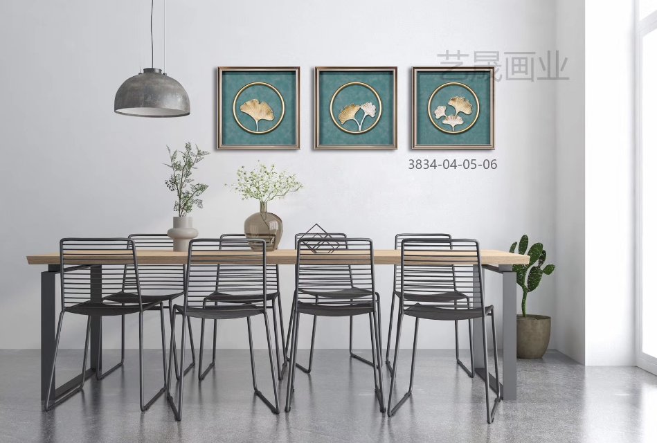 Ginkgo biloba three-dimensional painting living room sofa background decorative painting hanging picture
